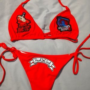 Reworked Red Friday the 13th Bikini